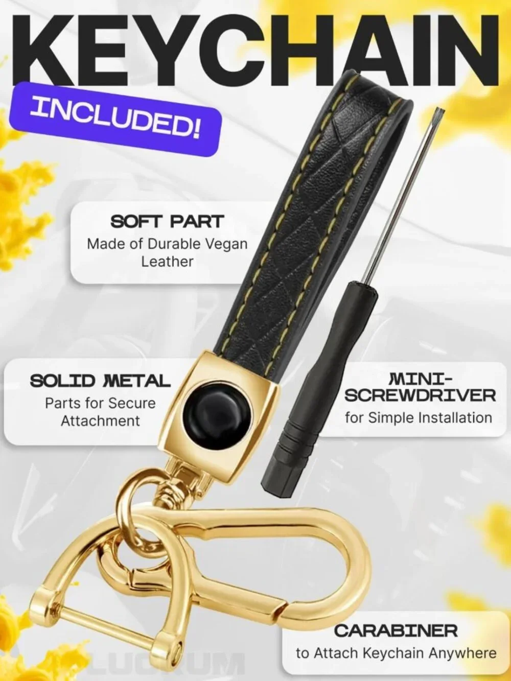 Stylish TPU Key Fob Cover & Leather Keychain for Kia - Durable & Protective Case